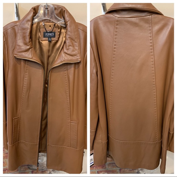Jones New York Jackets & Blazers - ☀️Brown Leather Coat☀️ NWT